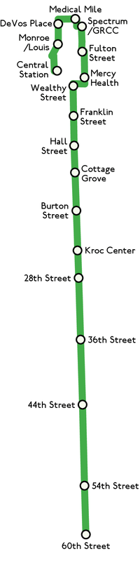 Geographically accurate map of the Silver Line