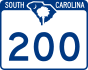 SC Highway 200 marker