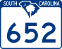 SC Highway 652 marker