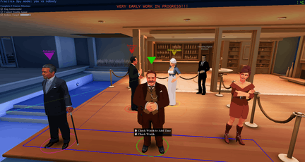 In-game screenshot of new character & environment art