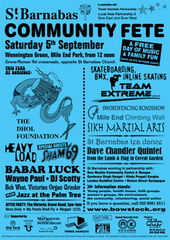 St Barnabas Community Fete (Bowstock) poster, 2009