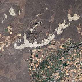 A photo of the St. Anthony dunes and part of the Sand Creek WMA viewed from space