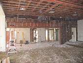 Gutted church interior during remodeling