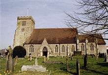 A photograph of a church