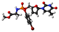 Ball-and-stick model of the stampidine molecule