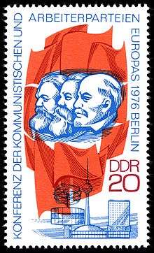 East German stamp commemorating the conference