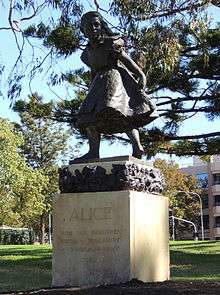 "Alice" statue in Rymill Park, Adelaide