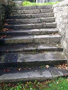 Stumble steps at Maynooth Castle
