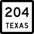 State Highway 204 marker