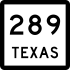 State Highway 289 marker