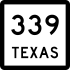 State Highway 339 marker