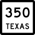 State Highway 350 marker
