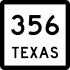 State Highway 356 marker