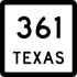 State Highway 361 marker