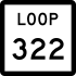 State Highway Loop 322 marker