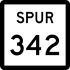 State Highway Spur 342 marker