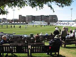 A view of the County Ground, Hove.