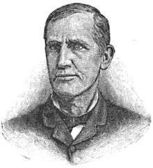A black and white line drawing of a man in his thirties