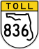 State Road 836 toll marker
