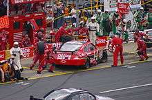 Stewart pits his No. 14 Impala in the 2009 Coca-Cola 600 at Charlotte Motor Speedway
