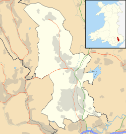 Map of Torfaen within Wales