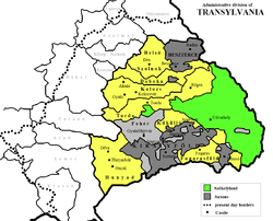 Administrative division of Transylvania in the early 16th century