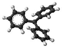 Ball-and-stick model of the triphenylmethyl radical