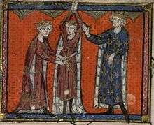 Painting of Edward at a knighting ceremony