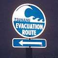 Photo of evacuation sign