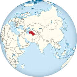 Location of  Turkmenistan  (red)