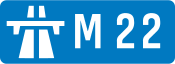 M22 motorway shield