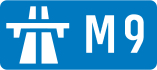 M9 motorway shield