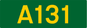 A131 road shield