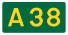 A38 road shield