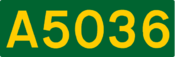 A5036 road shield