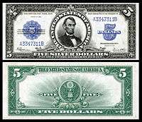 $5 Silver Certificate, Series 1923, Fr.282, depicting Abraham Lincoln