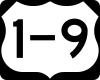 U.S. Route 1-9 marker