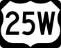 U.S. Route 25W marker