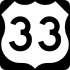 US Highway 33 marker