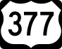 US Highway 377 marker
