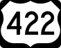 U.S. Route 422 marker