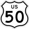 U.S. Route 50 marker