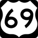 US Highway 69 marker