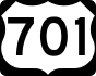 U.S. Route 701 marker