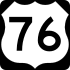 U.S. Highway 76 marker