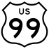 U.S. Route 99 marker