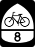 U.S. Bicycle Route 8 marker