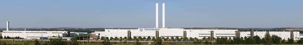 Panorama of the Volkswagen Mosel-Zwickau factory
