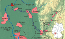 The course of the Weschnitz.