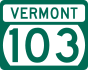 Vermont Route 103 marker